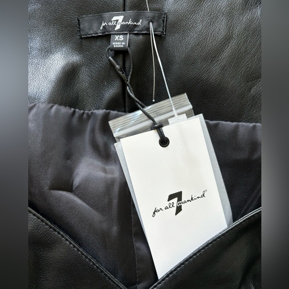 NWT 7 FOR ALL MANKIND Faux Leather Vest - Picture 3 of 4